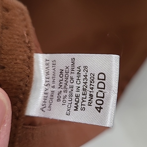 Ashley Stewart Chocolate Brown Lace Underwire Bra size 40DDD - Picture 5 of 6